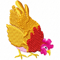 Chickens And Roosters Embroidery Design 11 Chickens And Roosters Embroidery Design 11